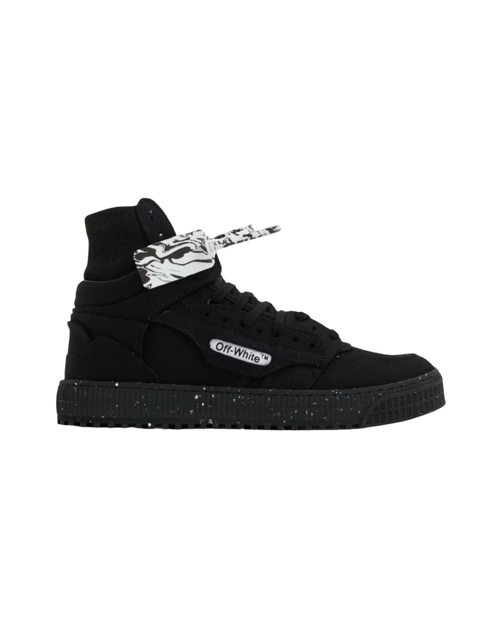 3.0 Off Court High Black Canvas Sneakers, Off-White, photo 1