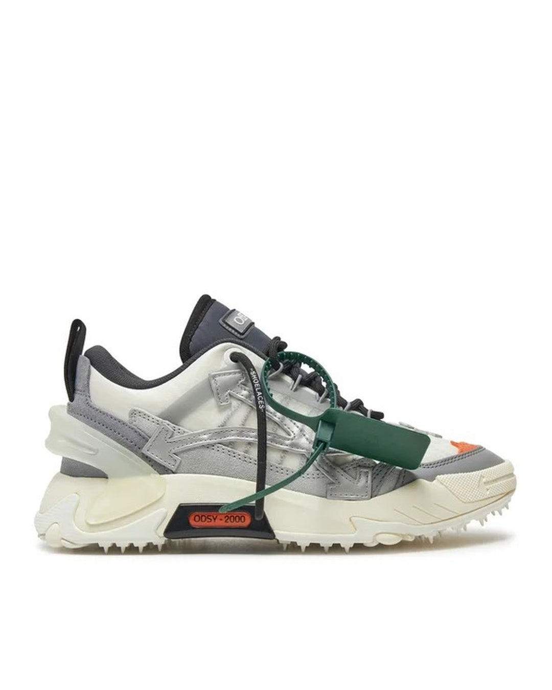 Odsy-2000 Grey White Sneakers Off-white оригінал – Купити в Україні – боковий вид