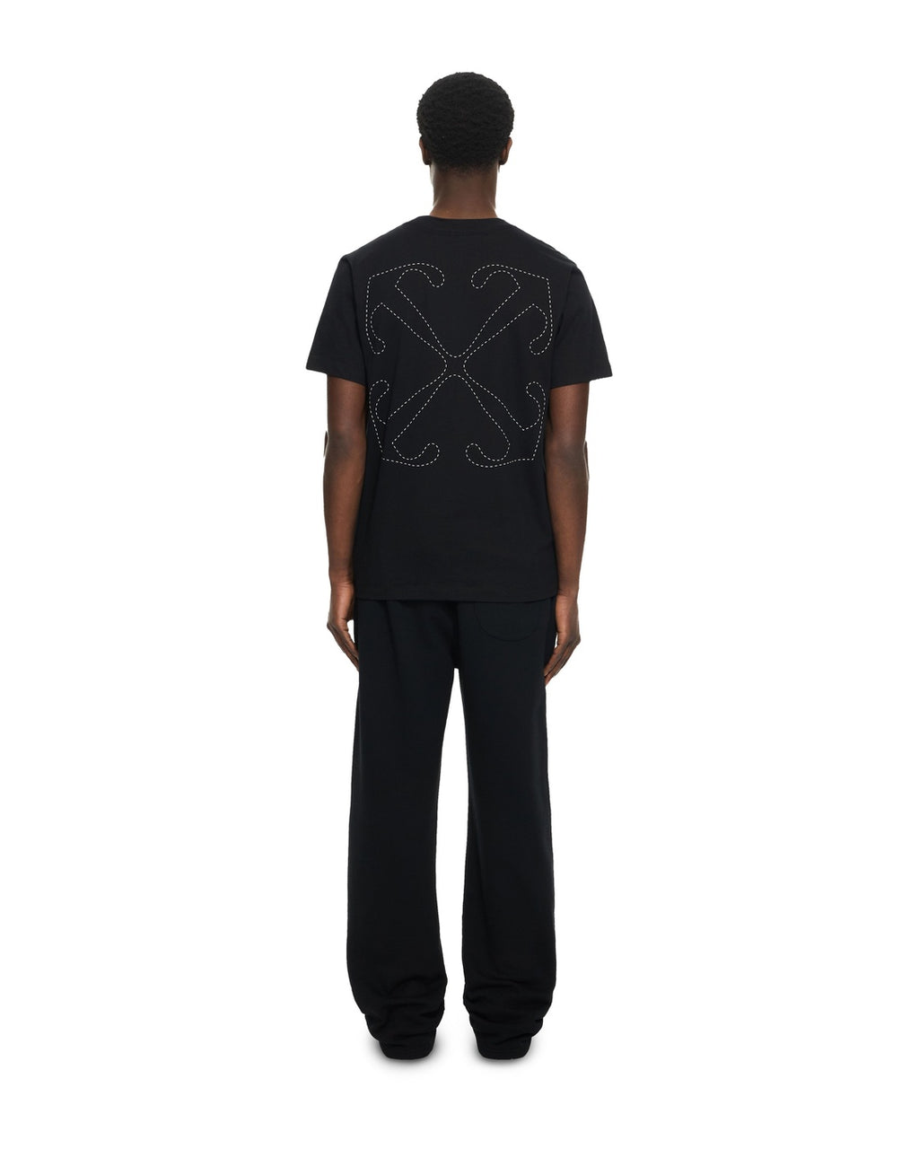 Stitch Arrow Slim Black T-Shirt, Off-White, photo 4