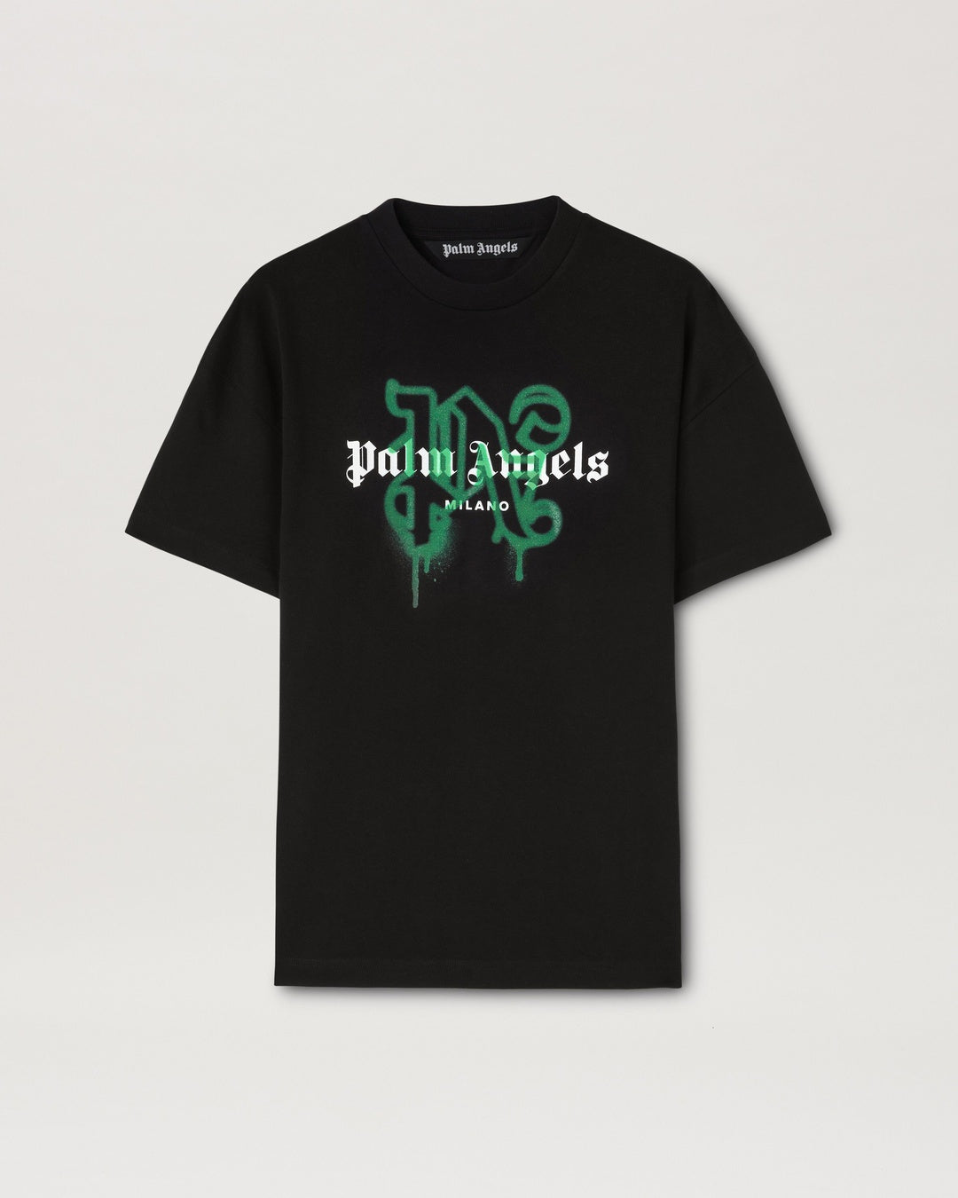 Milan Monogram Spray Black T-Shirt Palm angels оригінал – Купити в Україні – боковий вид