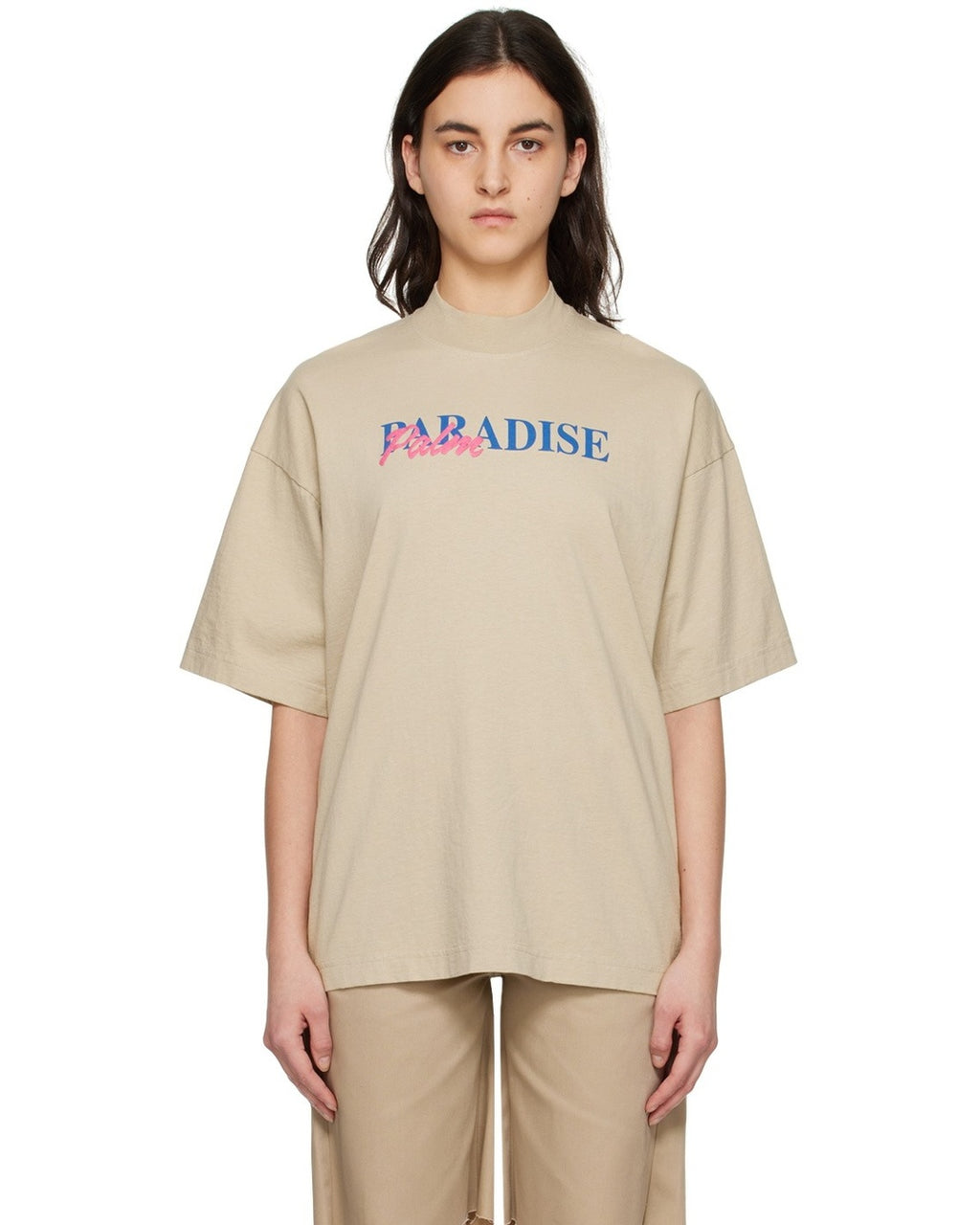 Palm Paradise Beige T-Shirt, Palm Angels, photo 2