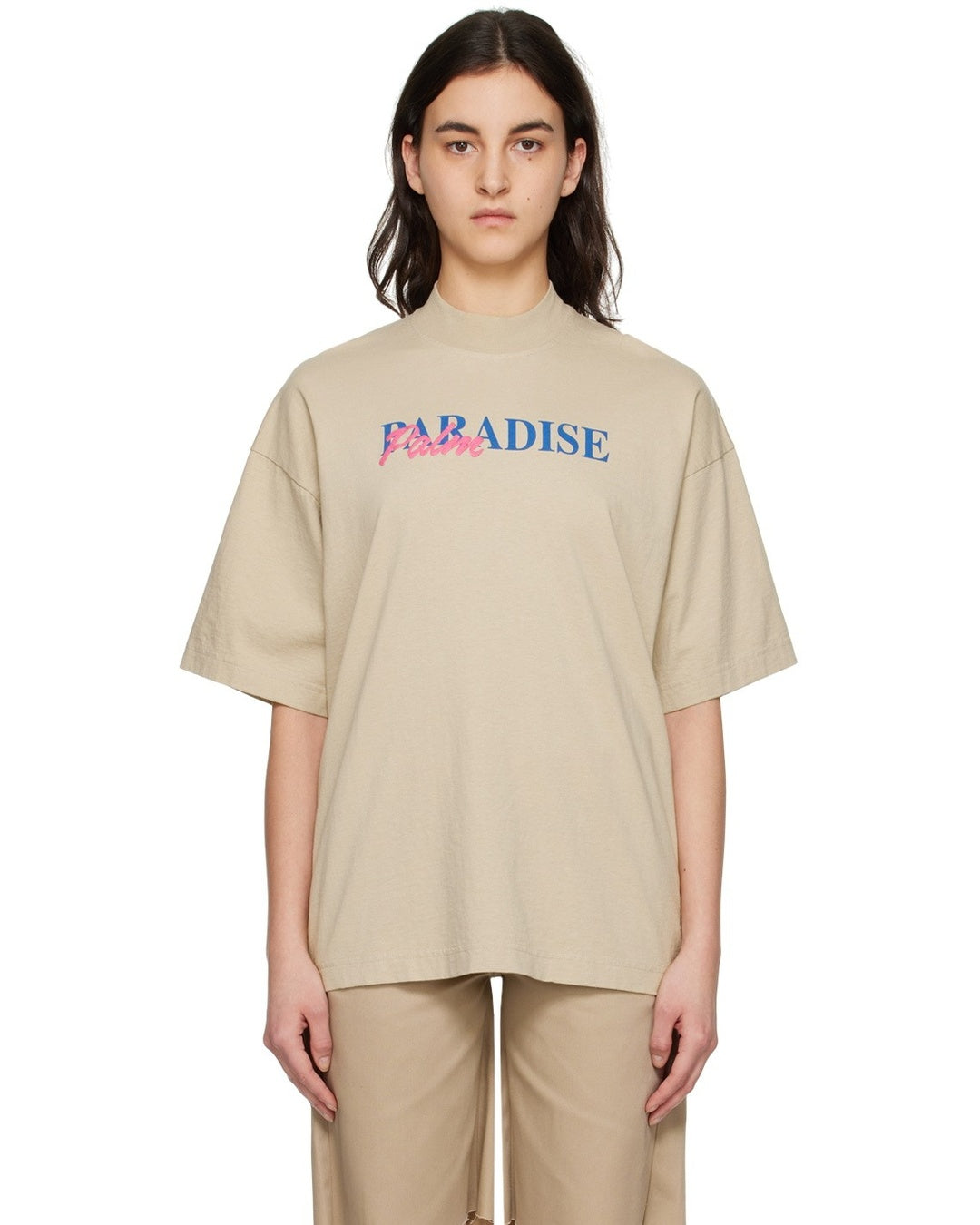 Palm Paradise Beige T-Shirt Palm angels оригінал – Купити в Україні – вид ззаду