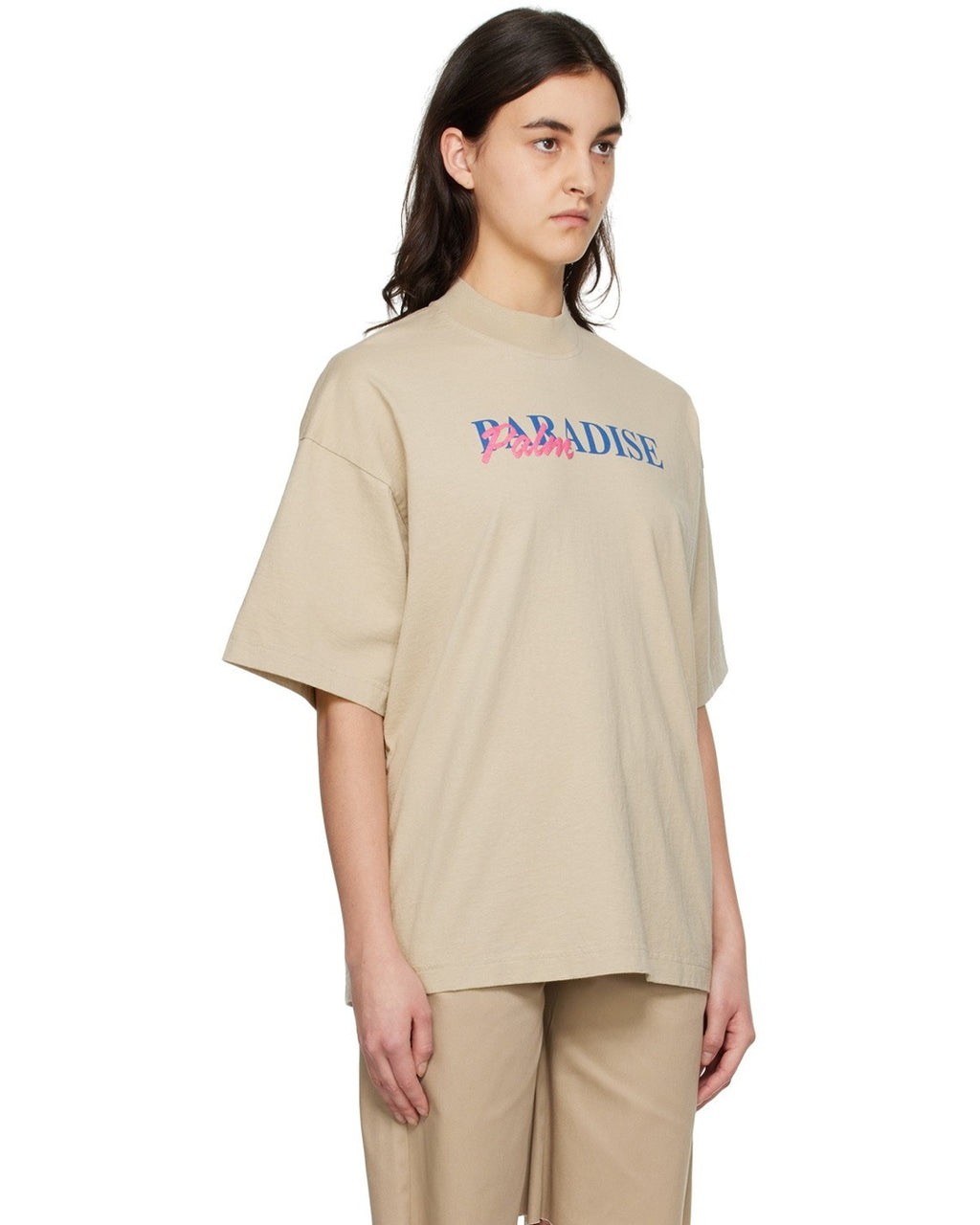 Palm Paradise Beige T-Shirt, Palm Angels, photo 3