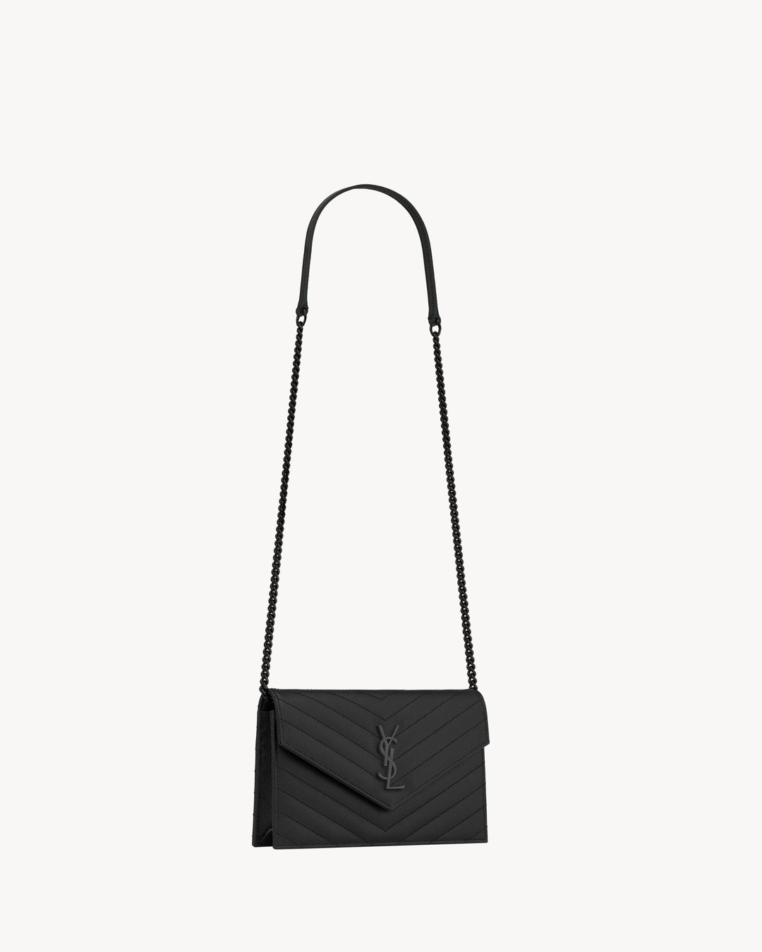 Cassandre Envelope Black Chain Wallet Saint laurent оригінал – Купити в Україні – вид ззаду