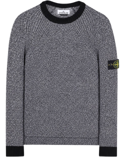 Ribbed Knit Black White Melange Sweater Stone island оригінал – Купити в Україні