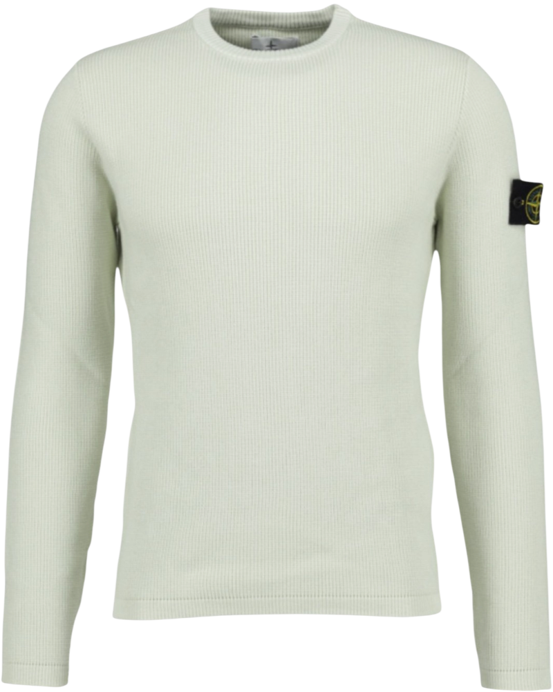 Ribbed Soft Cotton Pistachio Sweater Stone island оригінал – Купити в Україні