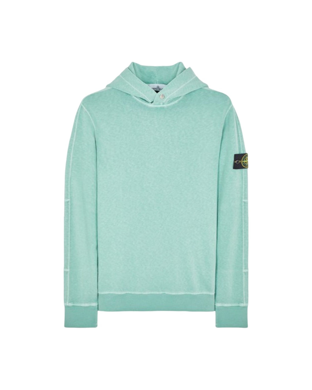 Old Effect Aqua Hooded Sweatshirt, Stone Island, photo 1