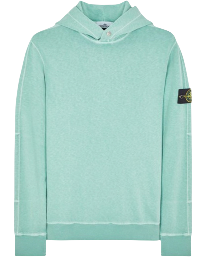 Old Effect Aqua Hooded Sweatshirt Stone island оригінал – Купити в Україні