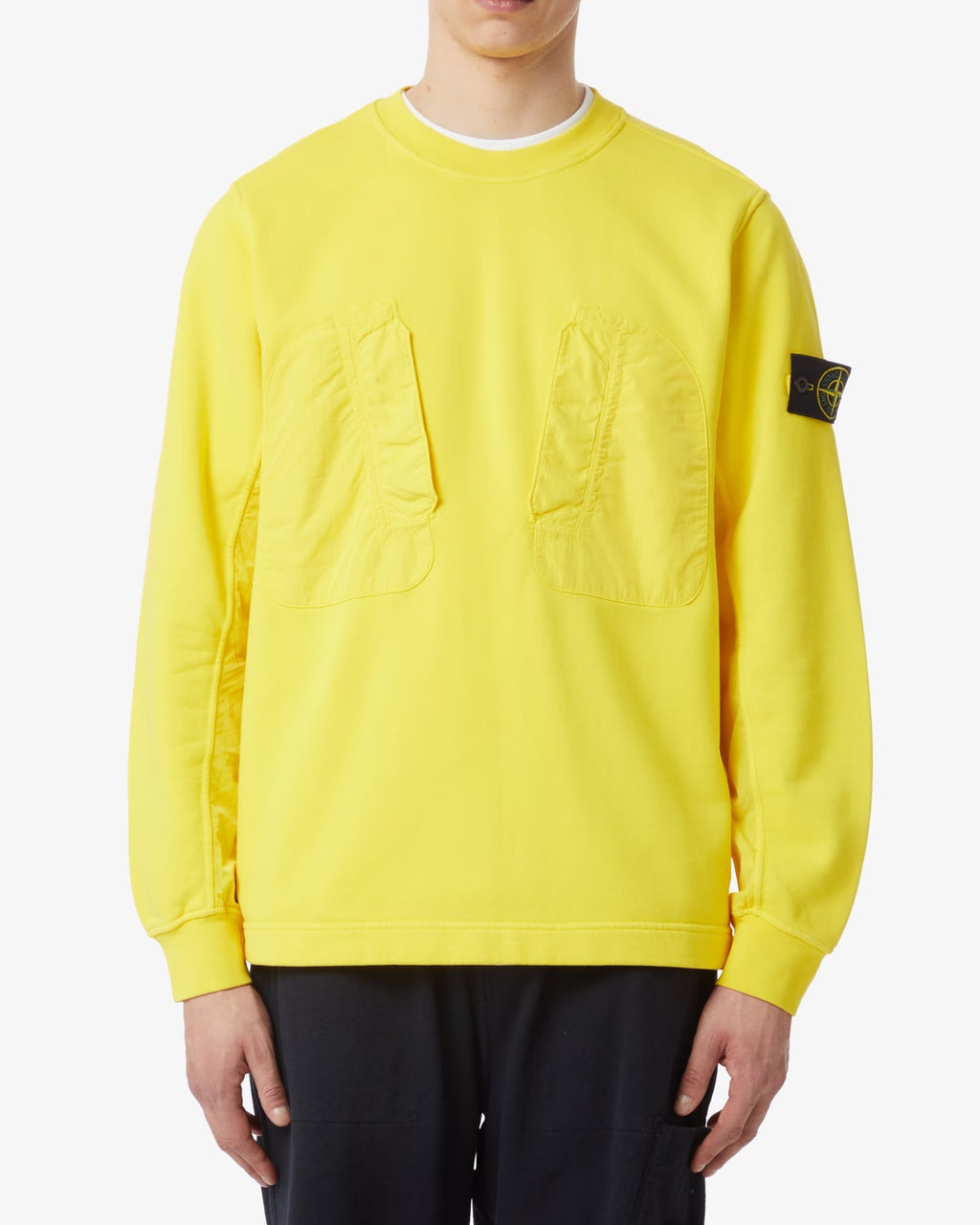 Nylon Pocket Lemon Yellow Sweatshirt, Stone Island, фото 1