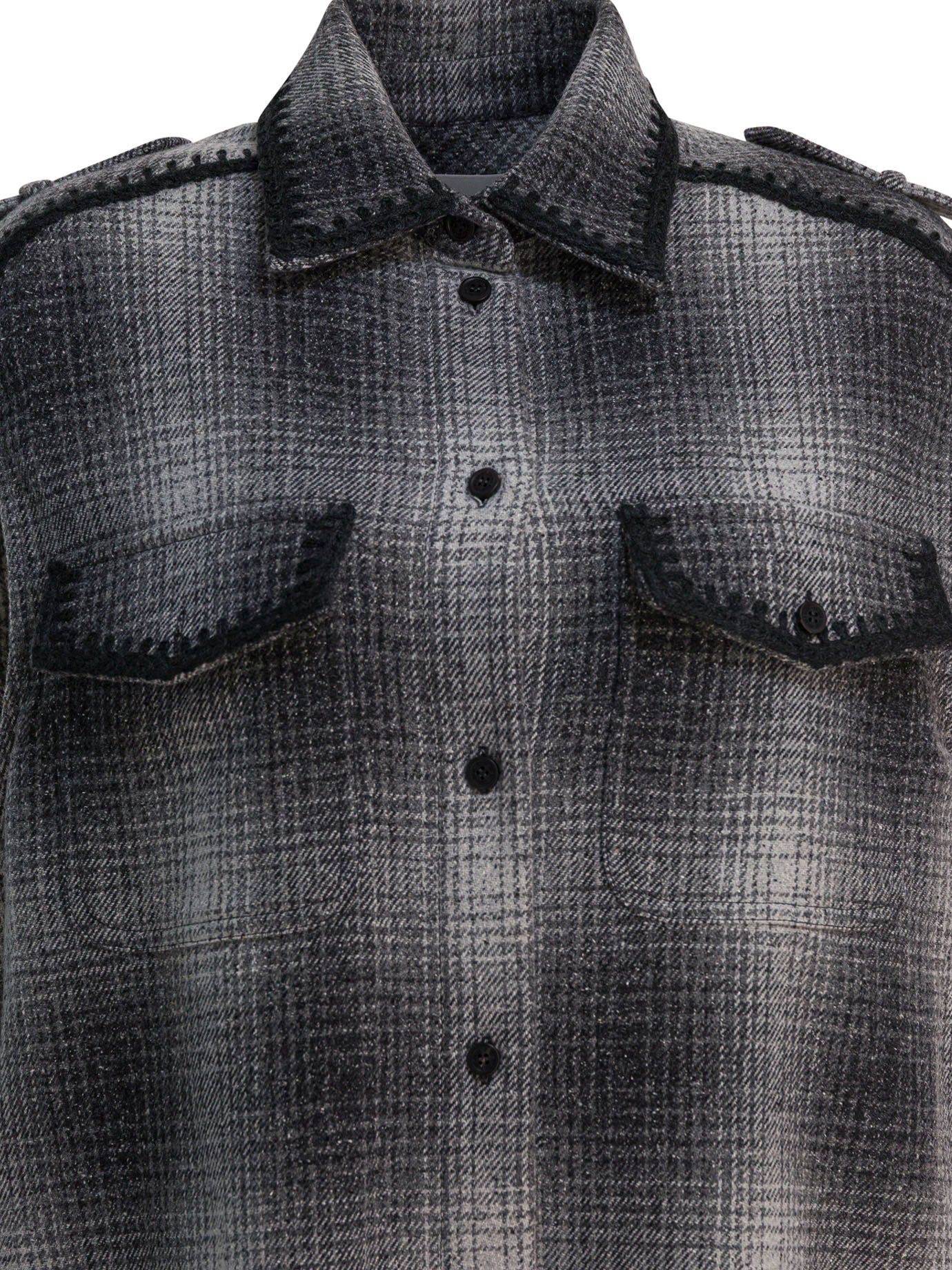 Wool Blend Chemisier Dress GOLDEN GOOSE – Гарантія оригінальності – детальний вид