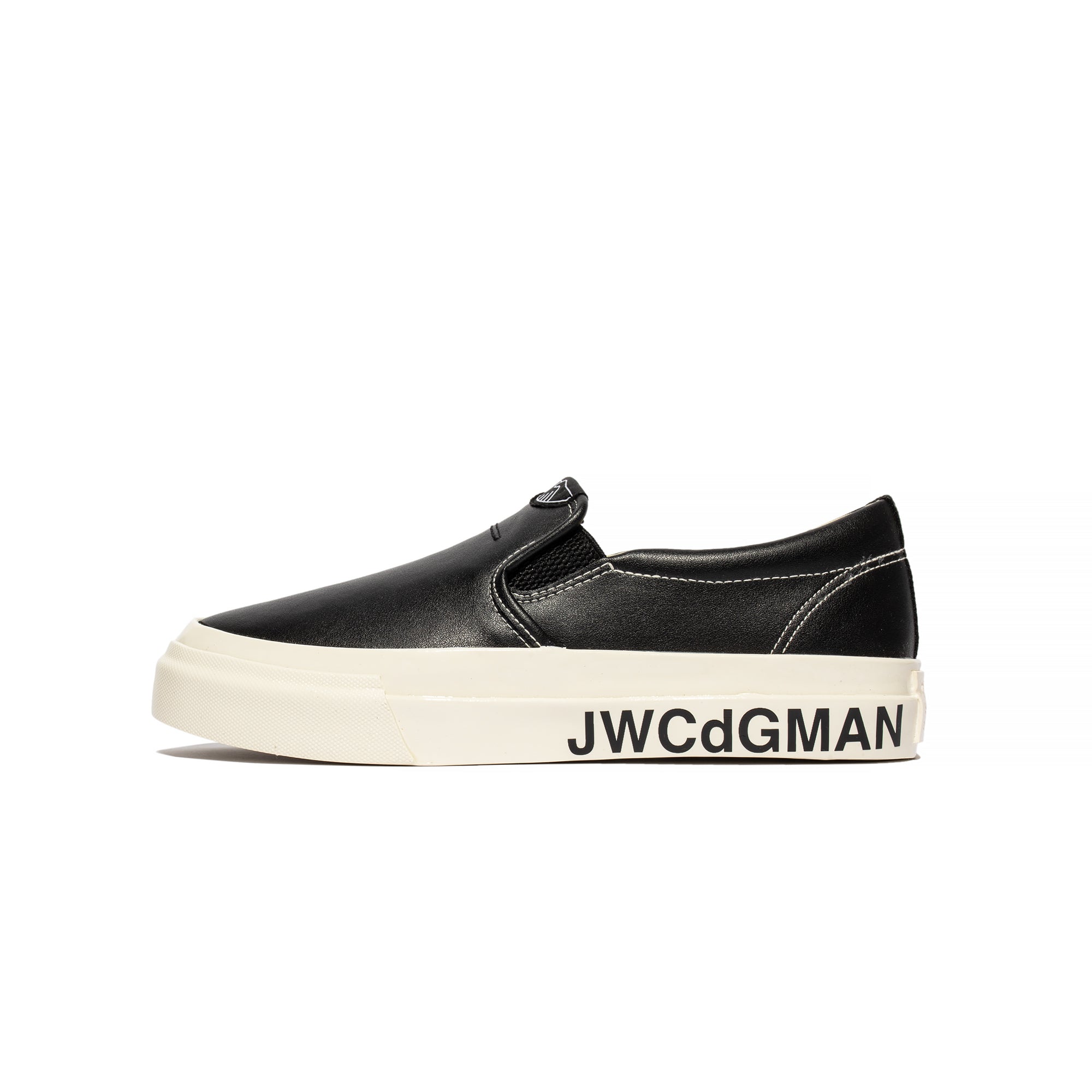 Junya Watanabe Man X Stepney Workers Club Leather Slip On Shoes Black Comme des garcons оригінал – Купити в Україні – боковий вид