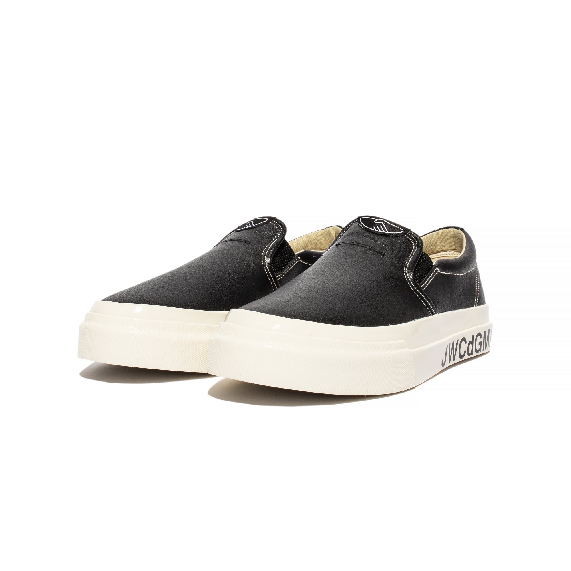 Junya Watanabe Man X Stepney Workers Club Leather Slip On Shoes Black Comme des garcons оригінал – Купити в Україні – вид ззаду