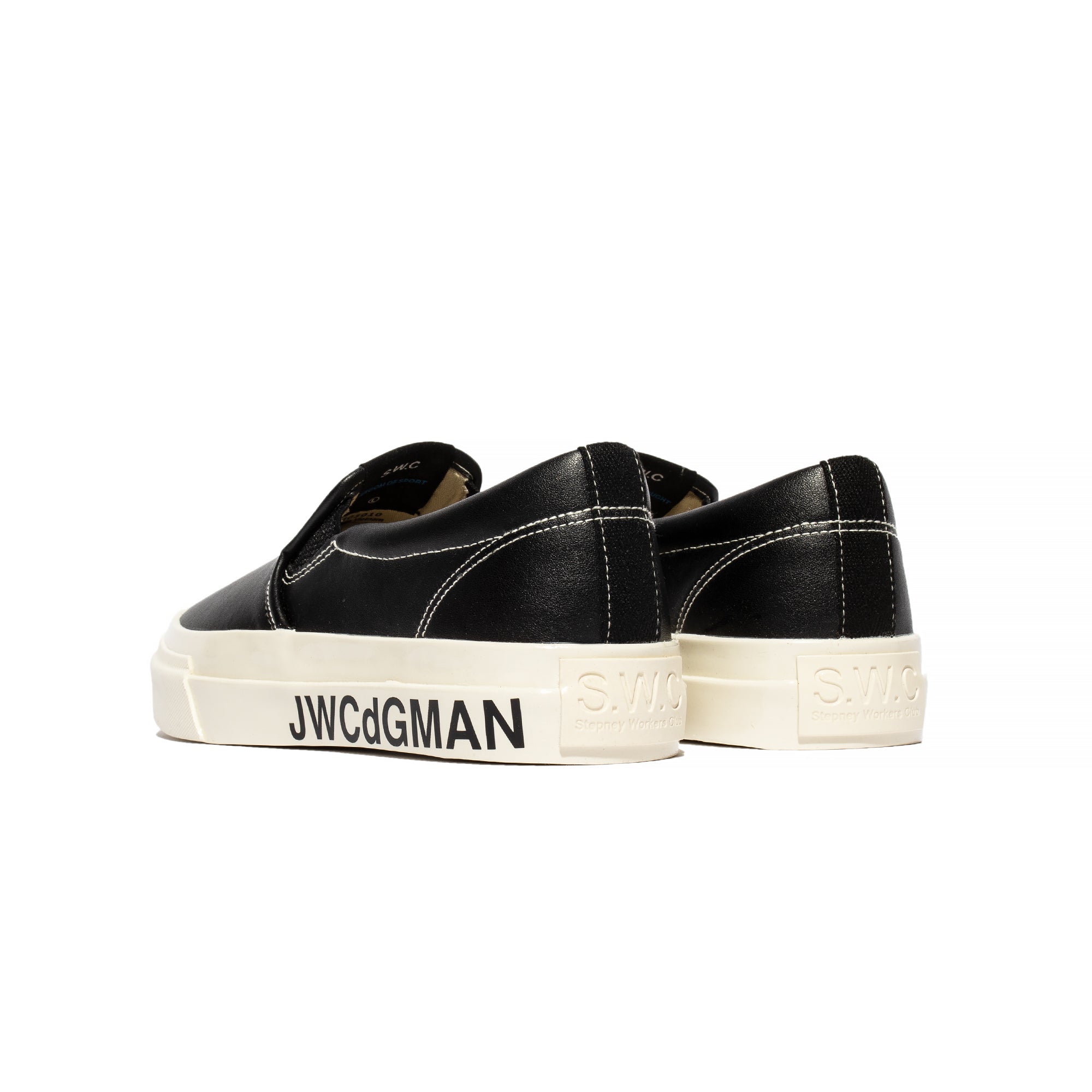 Junya Watanabe Man X Stepney Workers Club Leather Slip On Shoes Black Comme des garcons оригінал – Купити в Україні – детальний вид