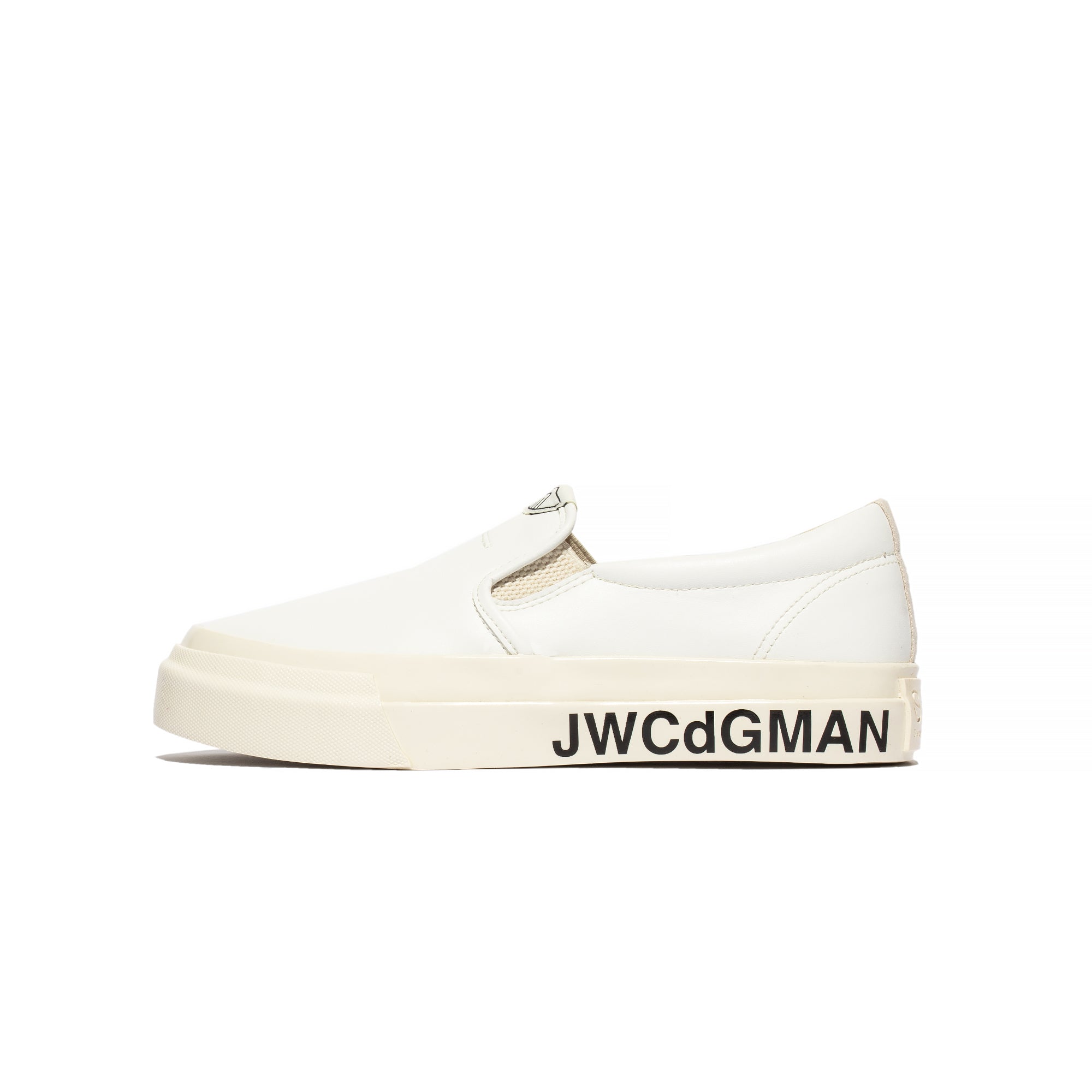Junya Watanabe Man X Stepney Workers Club Leather Slip On Shoes White Comme des garcons оригінал – Купити в Україні – боковий вид