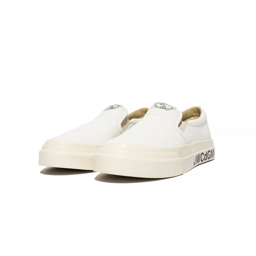 Junya Watanabe Man X Stepney Workers Club Leather Slip On Shoes White Comme des garcons оригінал – Купити в Україні – вид ззаду
