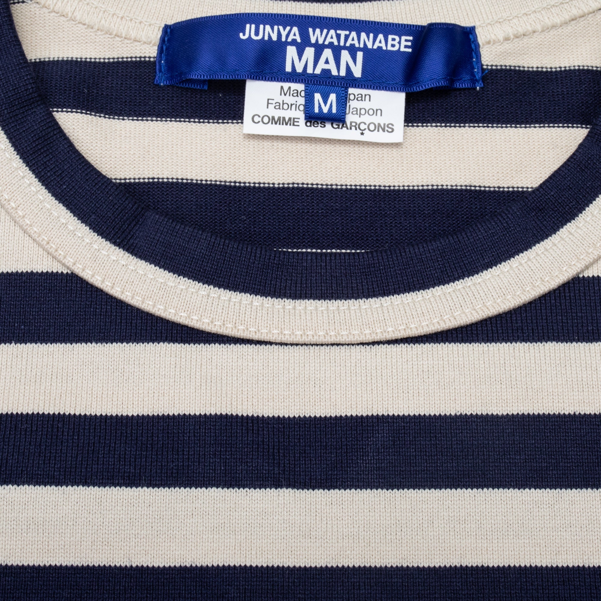 Junya Watanabe MAN Crewneck Striped Tee COMME DES GARCONS – Гарантія оригінальності – детальний вид