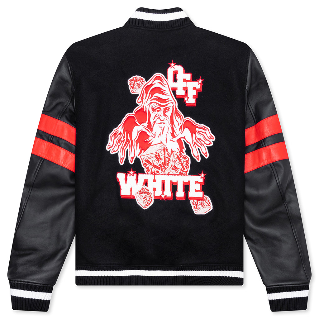 Оригінальна Wiz Dices Lea Wool Varsity Jacket Off-white – вид ззаду