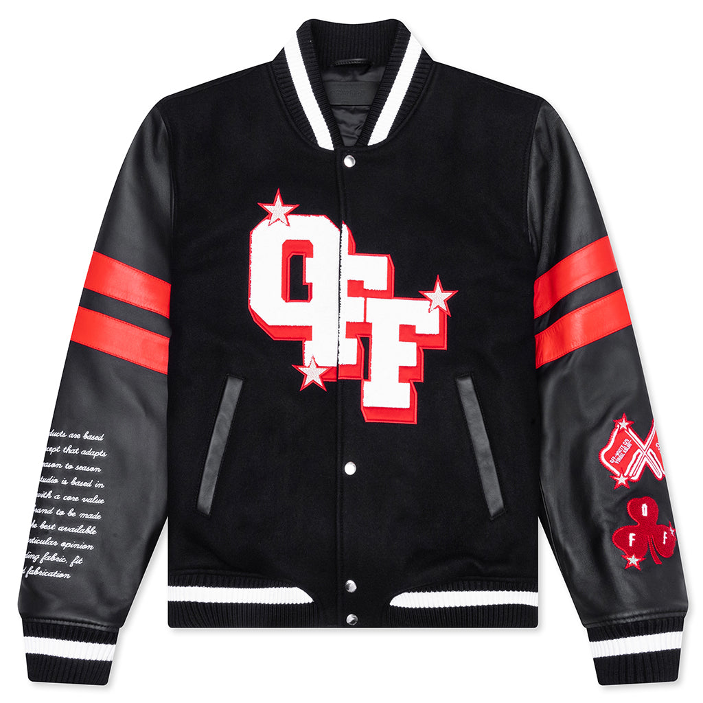 Оригінальна Wiz Dices Lea Wool Varsity Jacket Off-white – боковий вид