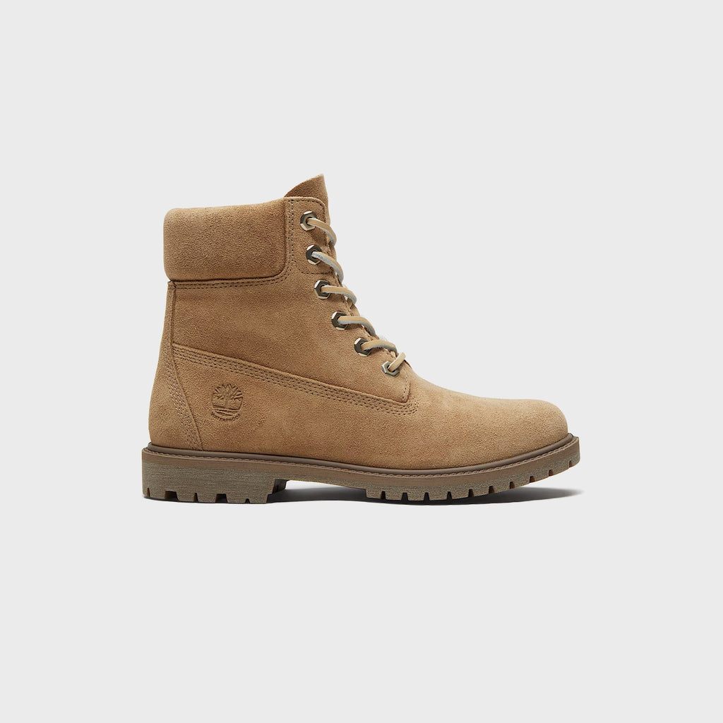 Wmns 6 Inch Waterproof Boot Beige Suede Timberland – Гарантія оригінальності – боковий вид