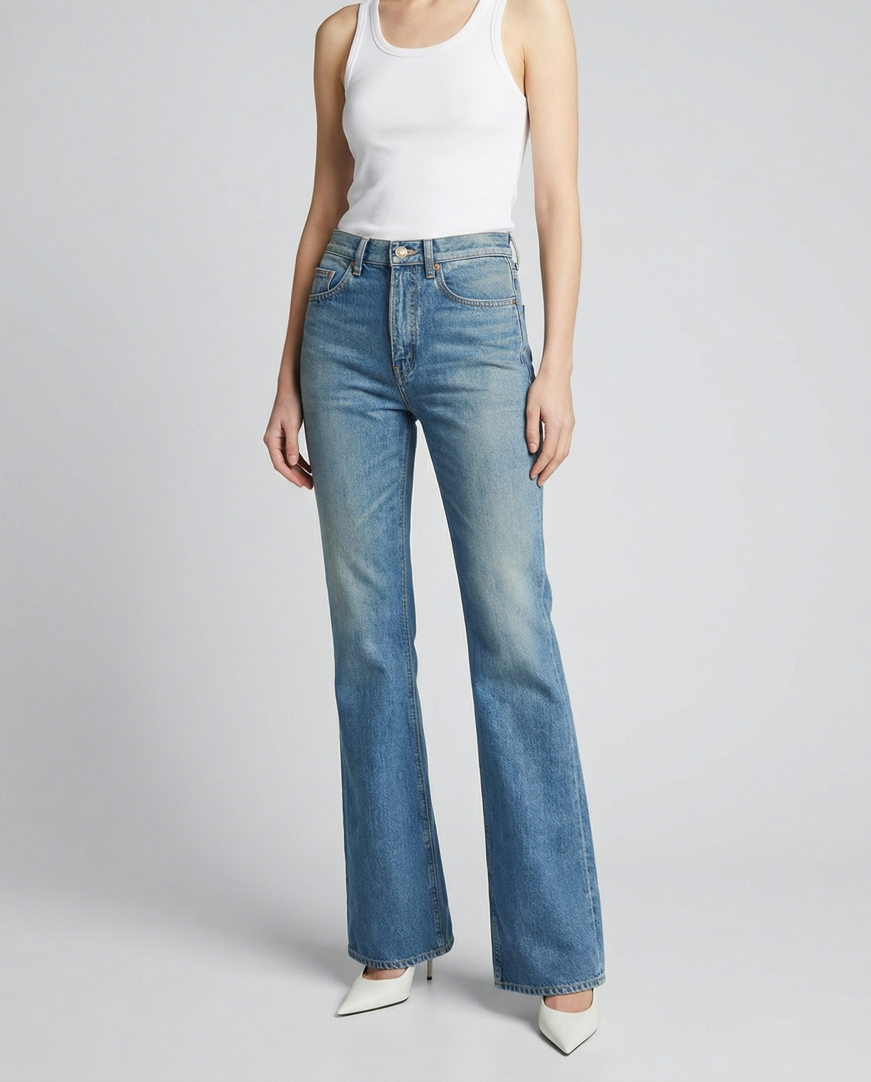 Yves Flared Jeans Saint laurent – Гарантія оригінальності – вид ззаду