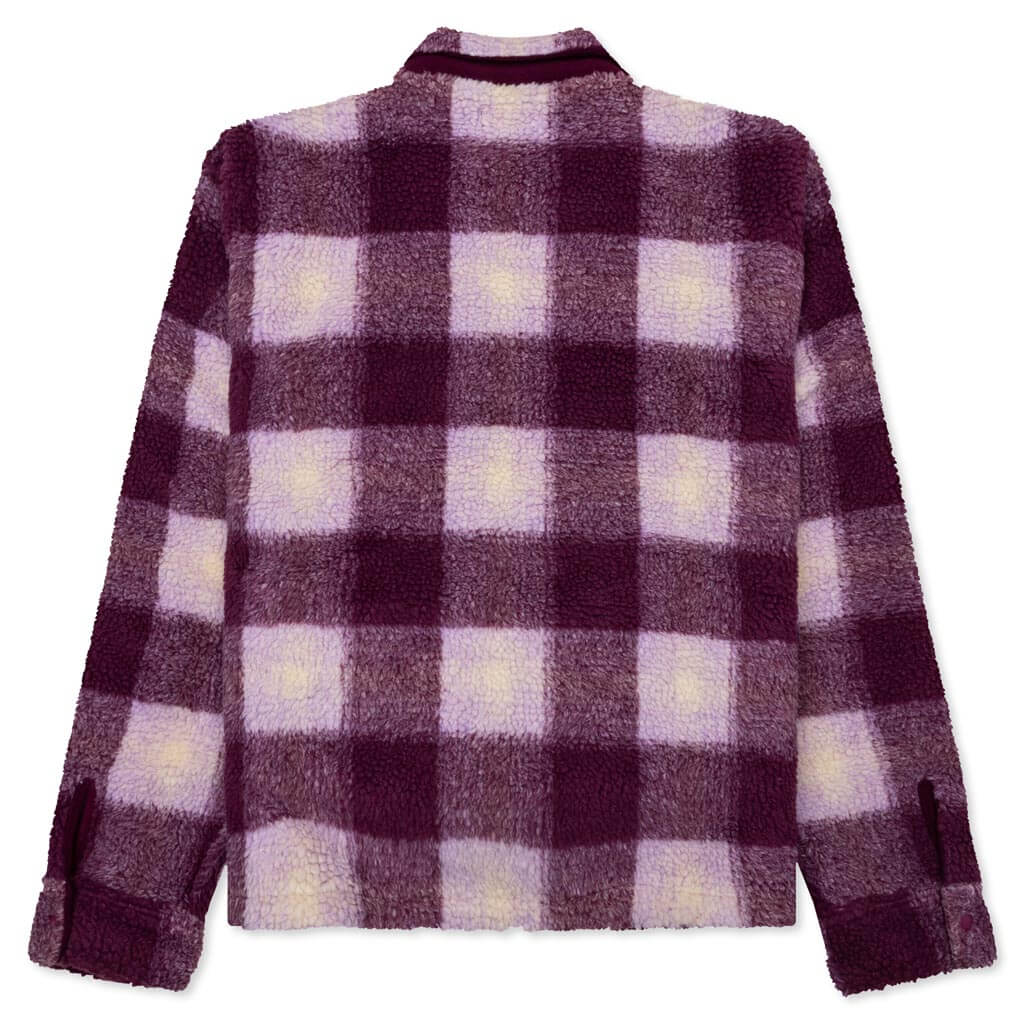 Zip Sherpa Shadow Plaid Stussy – Гарантія оригінальності – вид ззаду