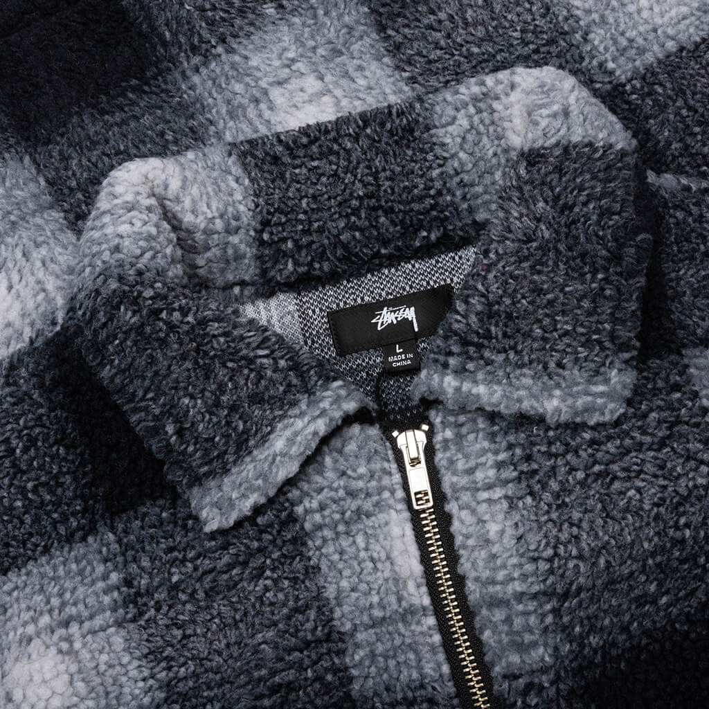 Zip Sherpa Shadow Plaid Stussy – Гарантія оригінальності – детальний вид