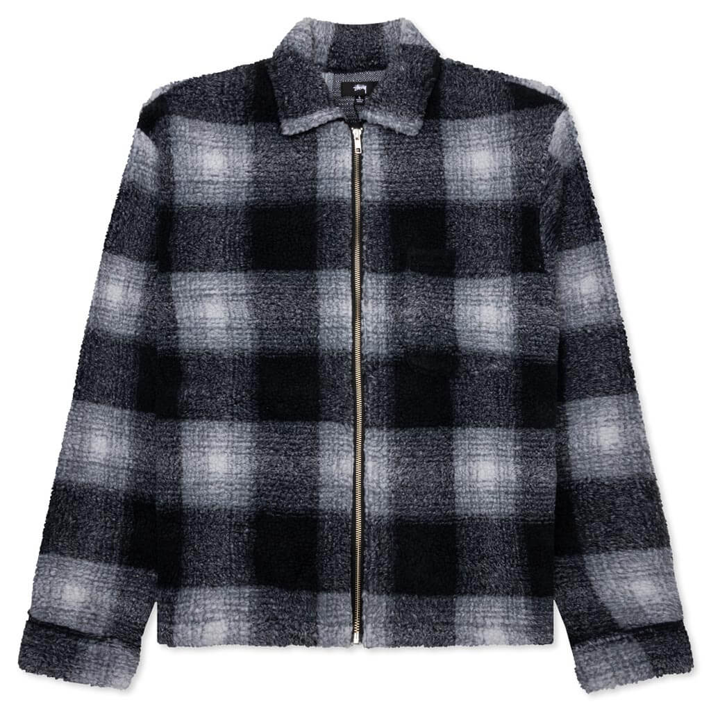 Zip Sherpa Shadow Plaid Stussy – Гарантія оригінальності – боковий вид