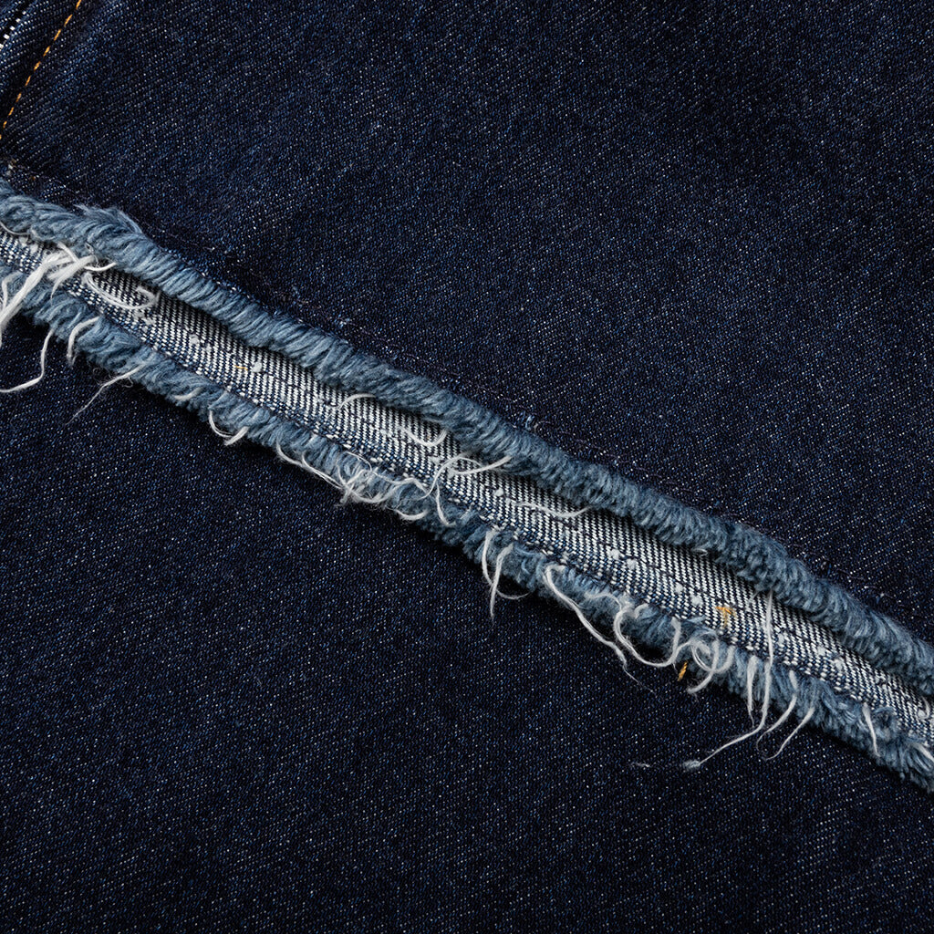 Zipped Denim Shirt - Navy Blue - LANVIN