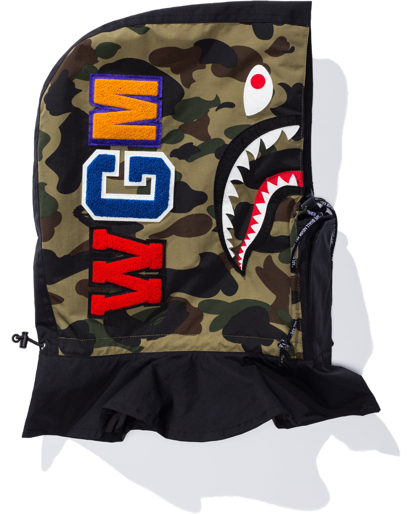 1st Camo Shark Face Mask Hoodie A bathing ape – Гарантія оригінальності