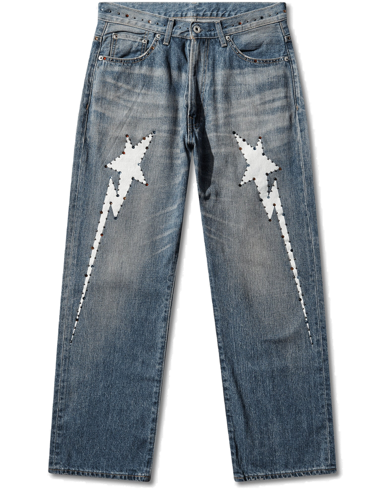 Mens Color Stone 13oz Denim Pants Indigo A bathing ape оригінал – Купити в Україні