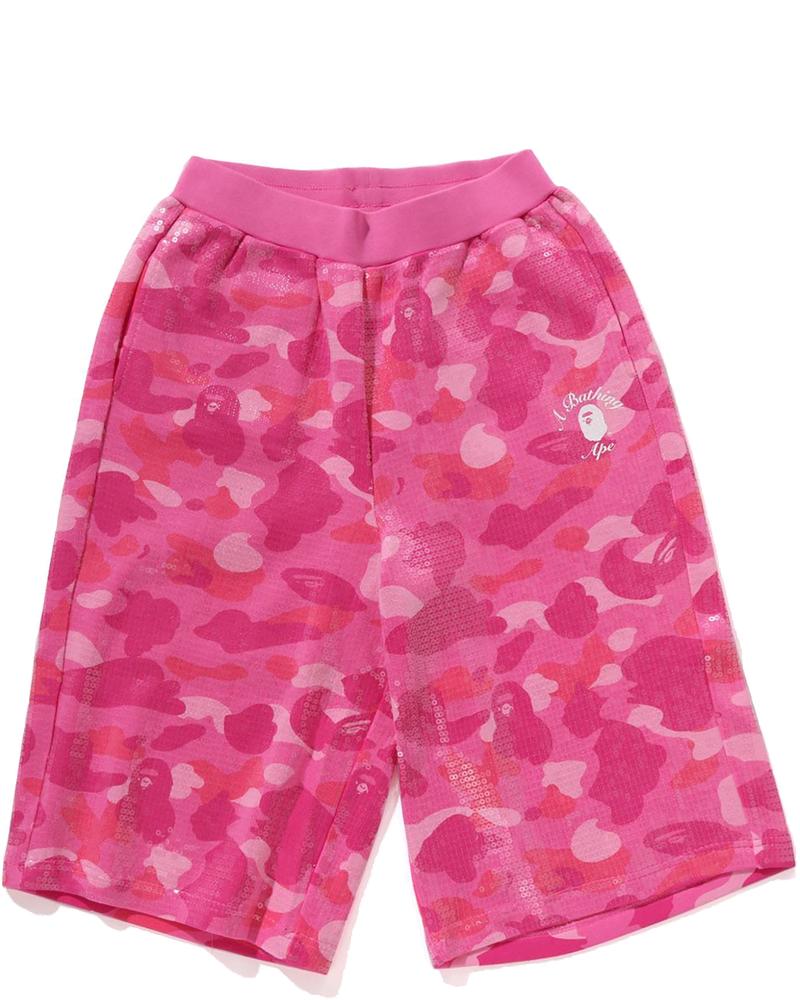 Color Camo Ape Head Sequin Sweat Shorts Ladies A bathing ape оригінал – Купити в Україні
