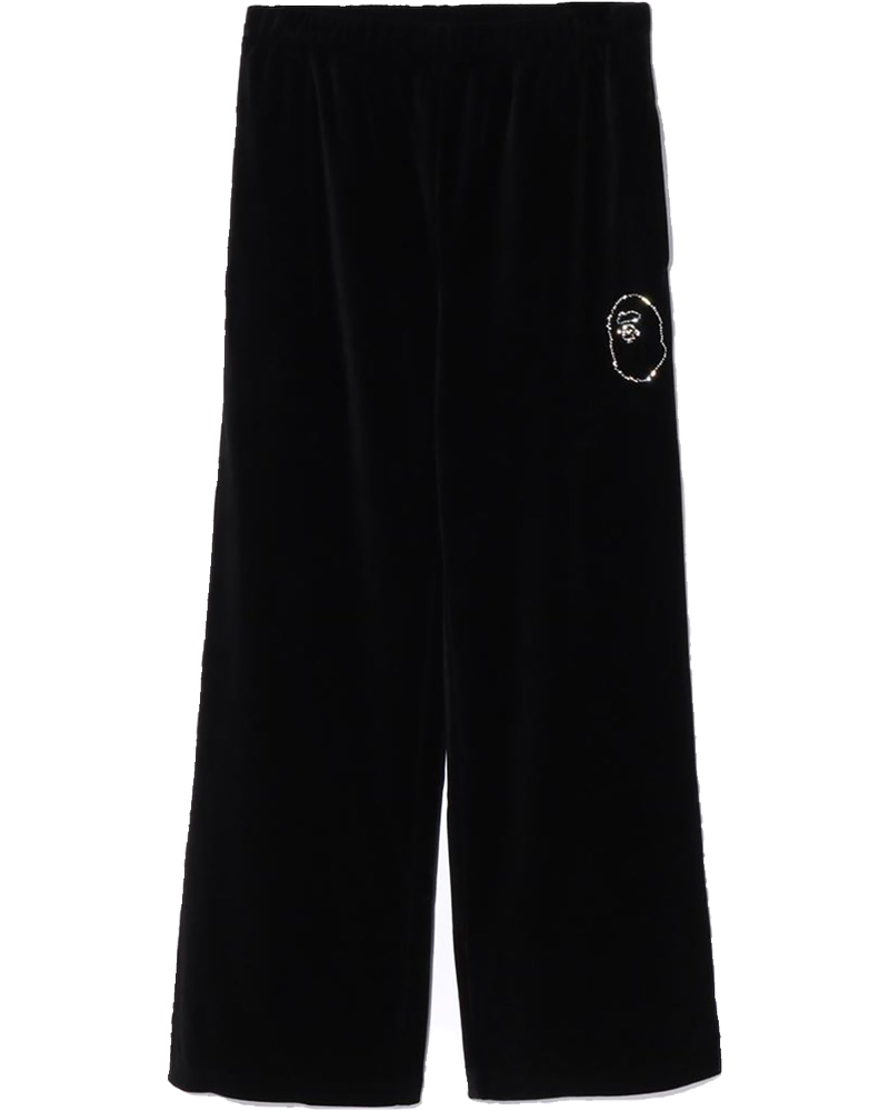 Оригінальна Crystal Stone Ape Head Velour Wide Pants Ladies A bathing ape
