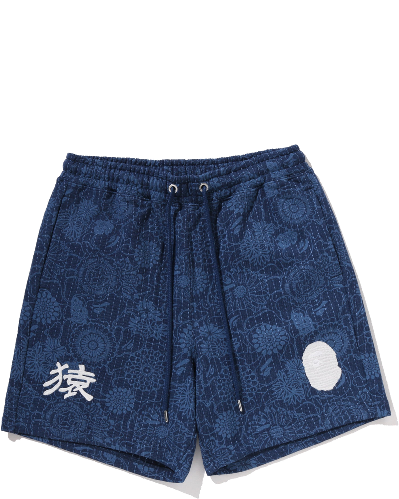 Оригінальна Japanese Indigo Art Camo Relaxed Fit Sweat Shorts Mens A bathing ape