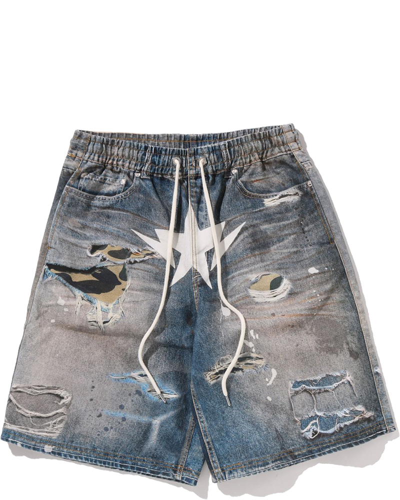 Sta Fake Print Relaxed Fit Shorts Mens A bathing ape – Гарантія оригінальності