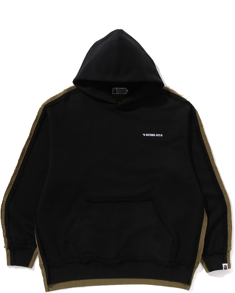 Оригінальна 1st Camo Blocking Raw Edge Relaxed Fit Pullover Hoodie Mens A bathing ape