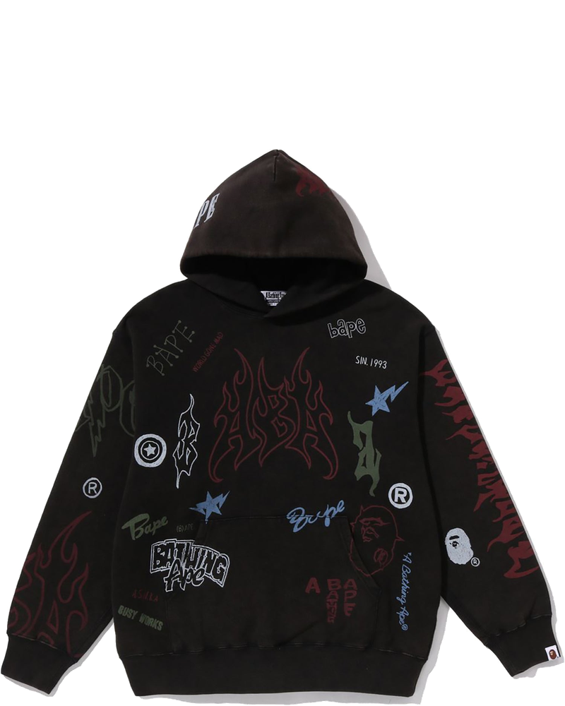 Allover Print Relaxed Fit Pullover Hoodie Mens A bathing ape оригінал – Купити в Україні