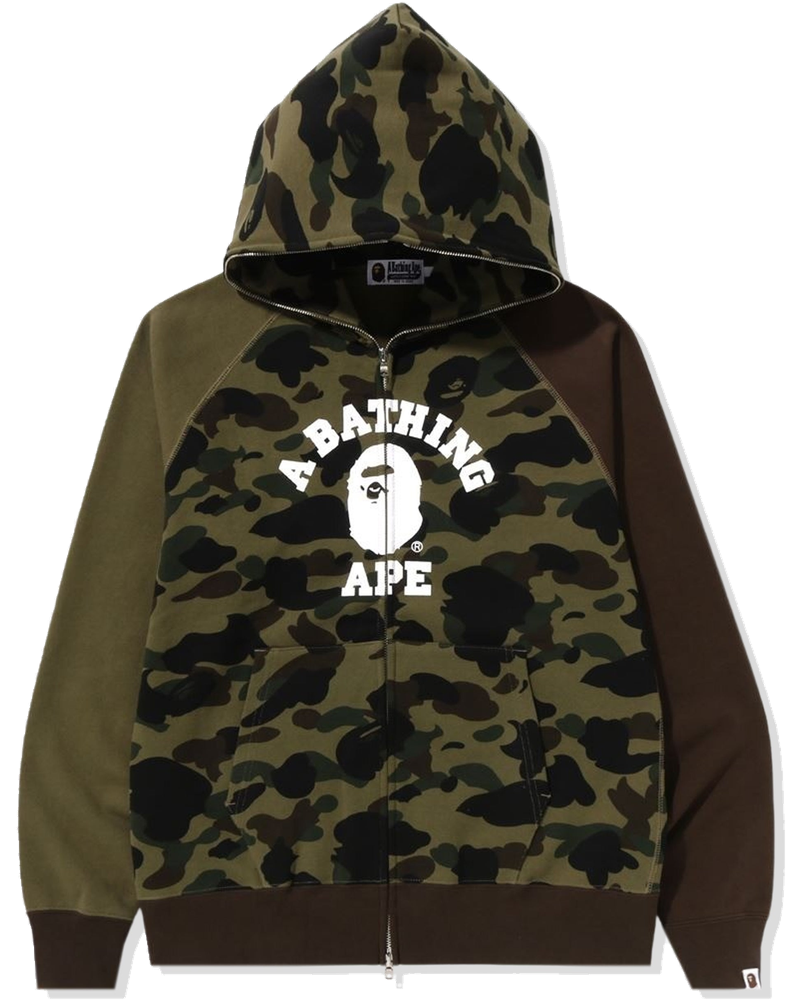 1st Camo Crazy College Full Zip Hoodie Green A bathing ape оригінал – Купити в Україні