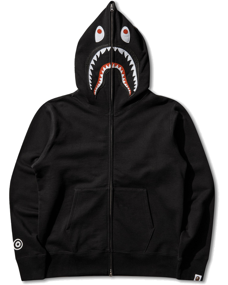 Mens Shark Full Zip Hoodie Black A bathing ape оригінал – Купити в Україні