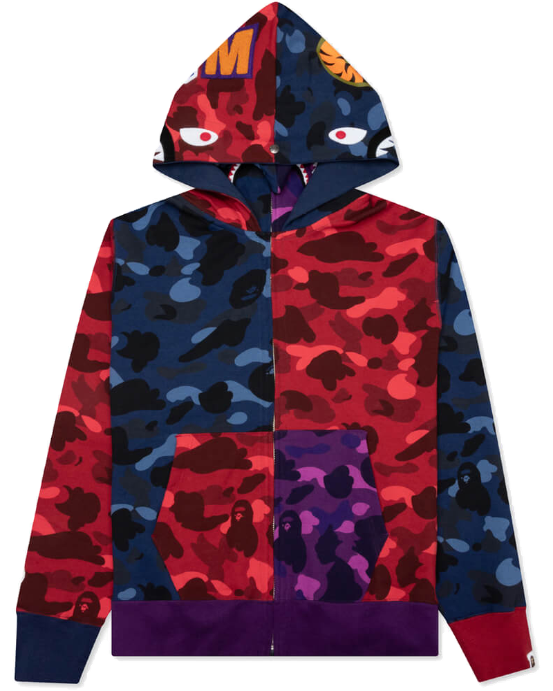 Оригінальна Crazy Shark Wide Fit Full Zip Double Hoodie A bathing ape