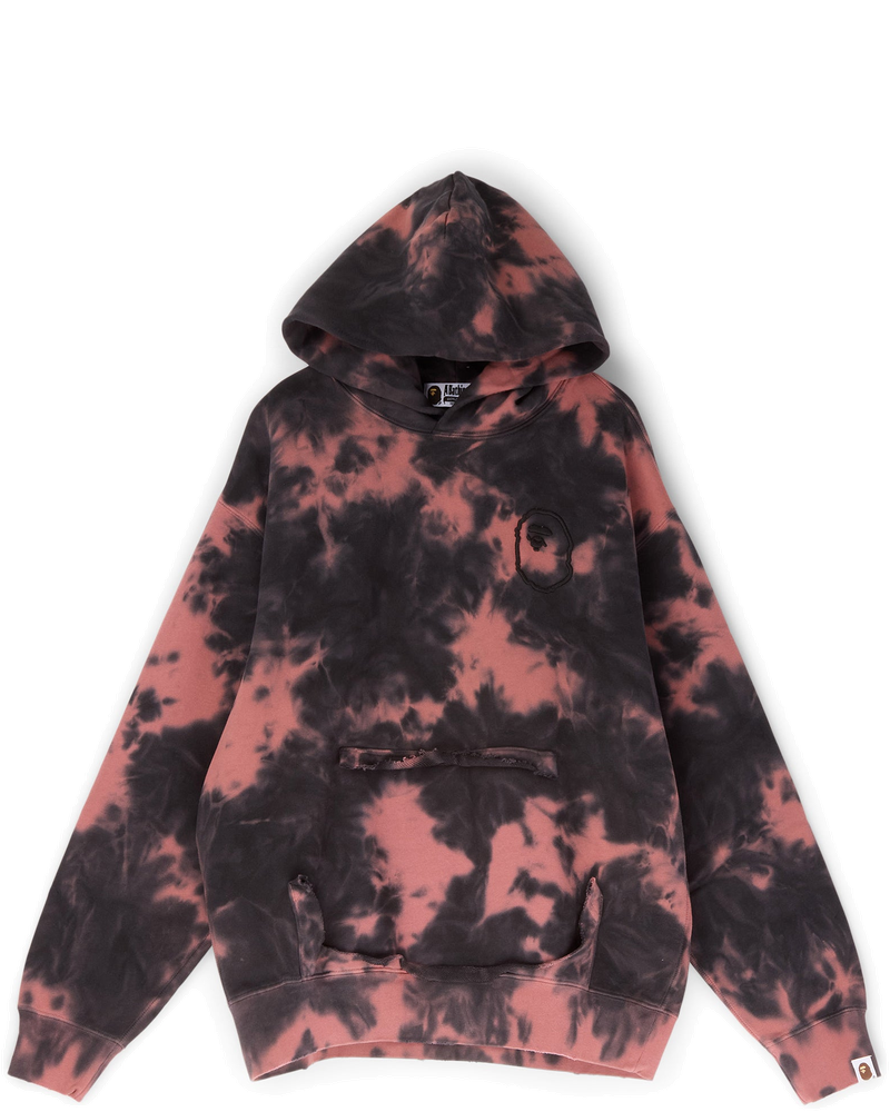 Destroyed Bleach Logo Relaxed Fit Pullover Hoodie A bathing ape – Гарантія оригінальності
