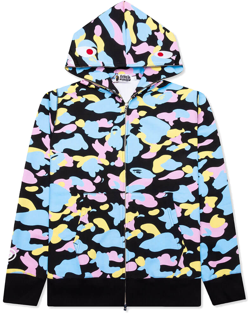 Оригінальна New Multi Camo 2nd Shark Full Zip Hoodie A bathing ape