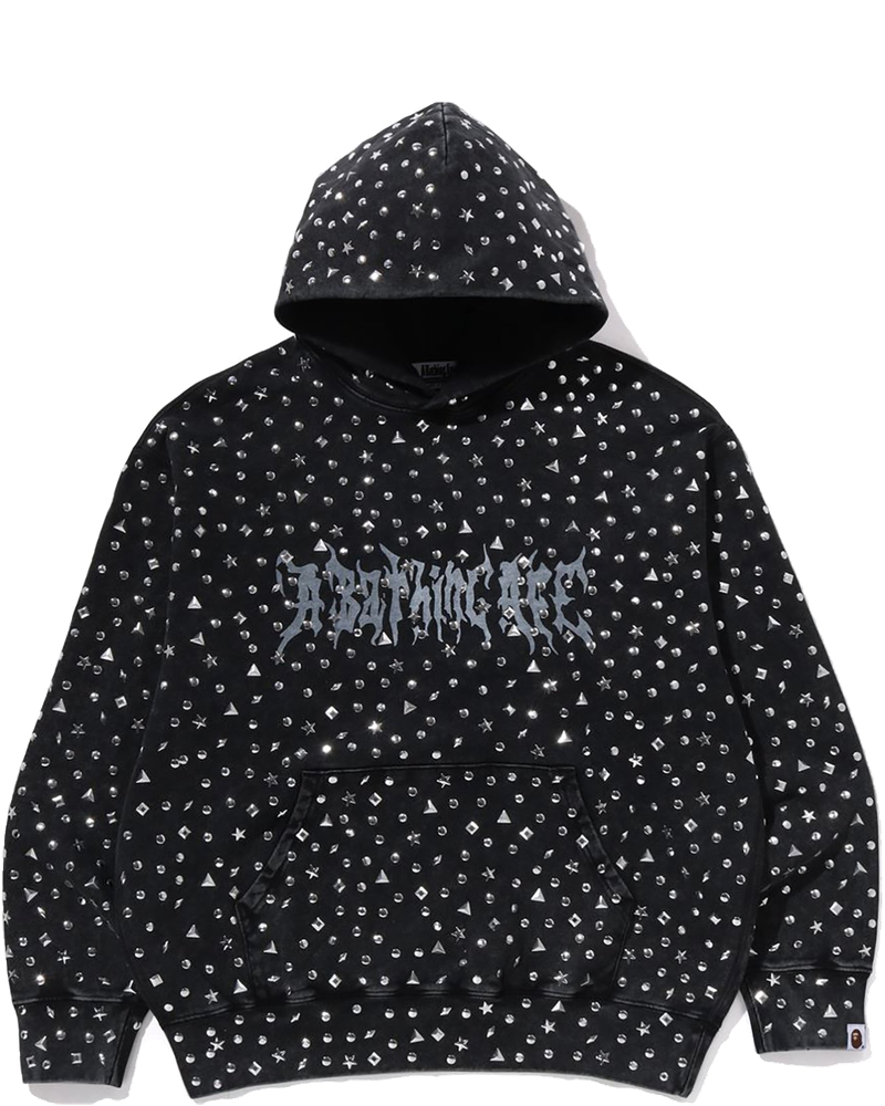 Studded Logo Relaxed Fit Pullover Hoodie Mens A bathing ape оригінал – Купити в Україні