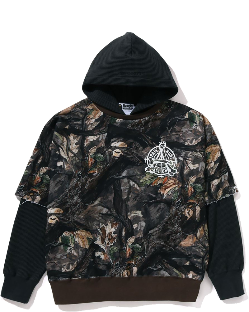 Tree Edge Camo Layered Pullover Hoodie Mens A bathing ape оригінал – Купити в Україні