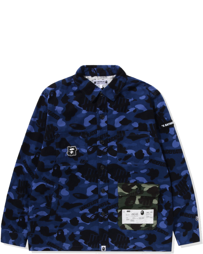 X Undefeated Color Camo Flannel Jacket Navy A bathing ape оригінал – Купити в Україні