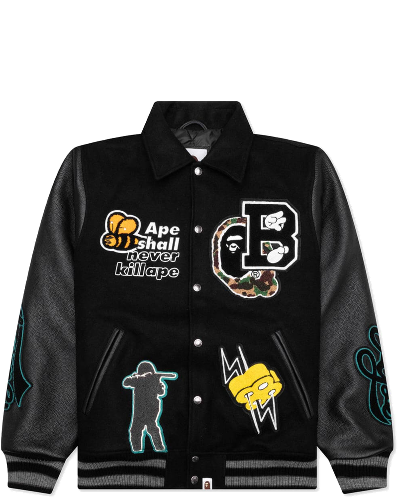 Varsity Jacket Black A bathing ape оригінал – Купити в Україні