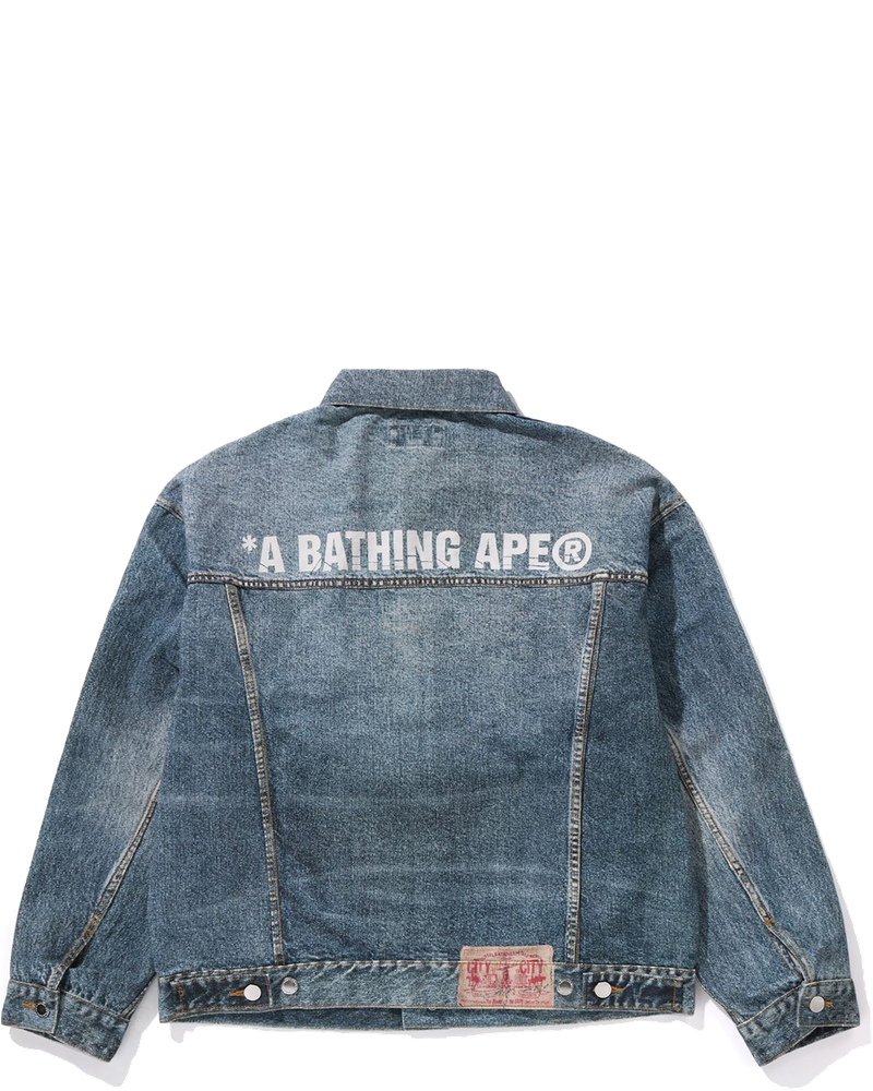 Fake Print Denim Jacket Mens A bathing ape – Гарантія оригінальності