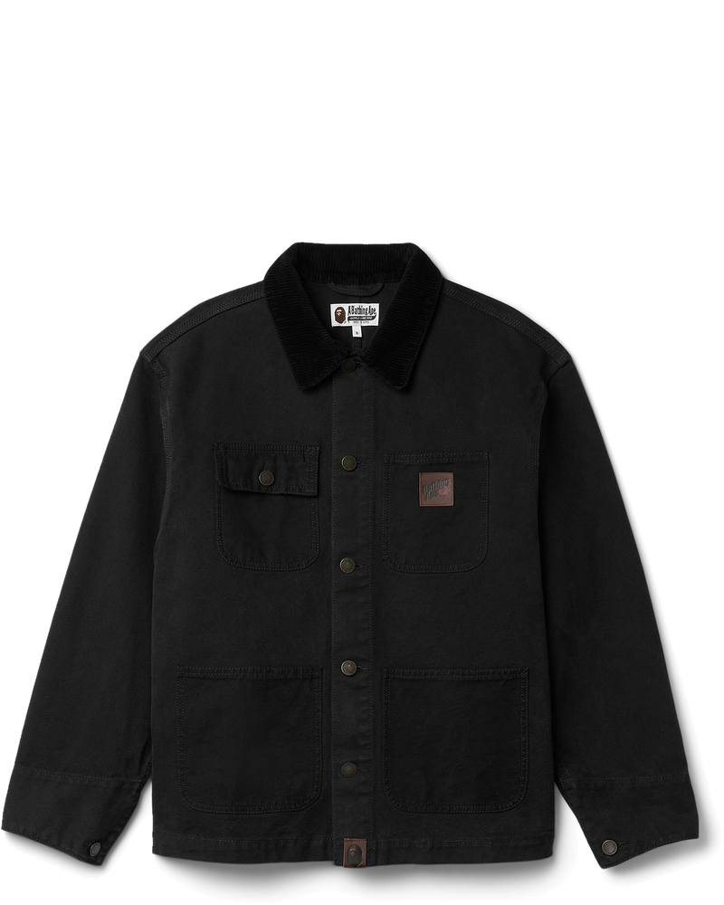 Оригінальна Line Camo Jacquard Patched Pocket Garment Dye Work Jacket A bathing ape
