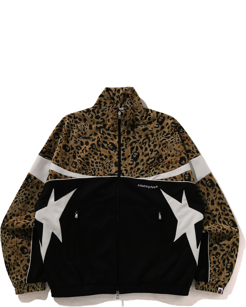 Wild Leopard Pattern Relaxed Fit Track Jacket Mens A bathing ape – Гарантія оригінальності