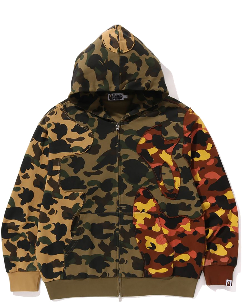 1st Camo Upcycled Relaxed Fit Full Zip Hoodie Mens A bathing ape – Гарантія оригінальності
