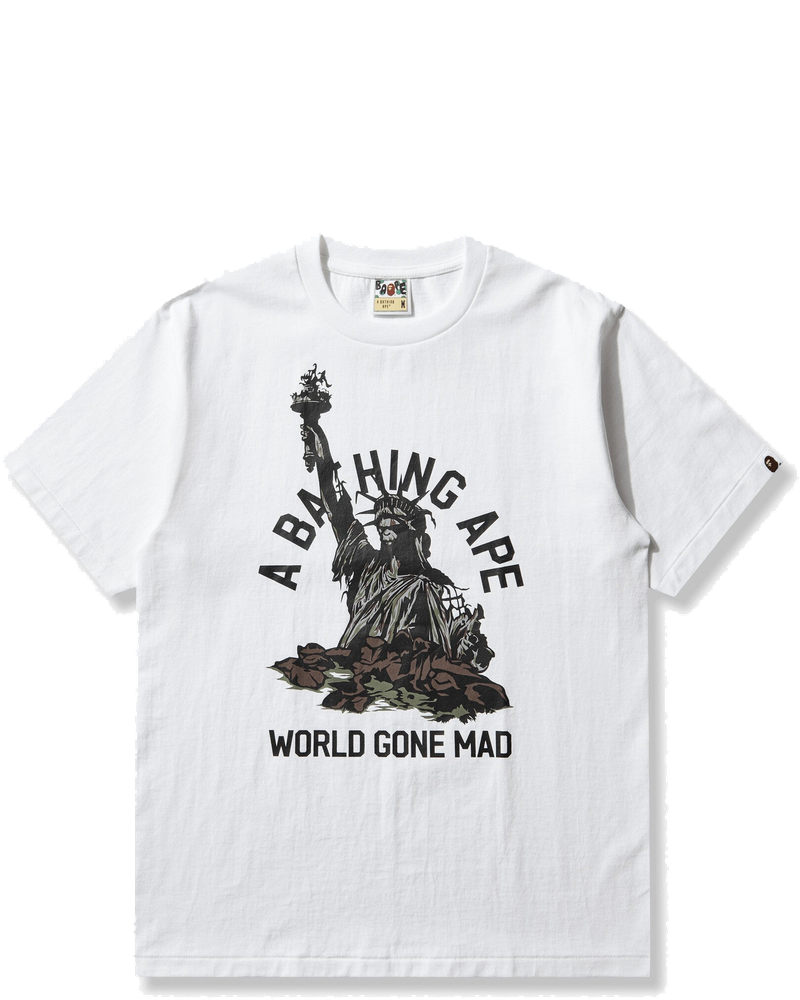 Mens Statue Of Liberty T-Shirt White A bathing ape – Гарантія оригінальності